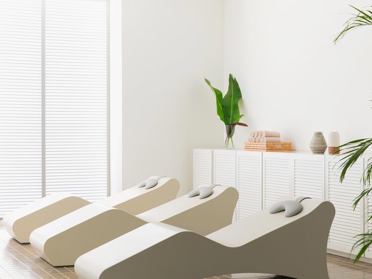 Relaxation Beds at a Jamaica Spa Resort